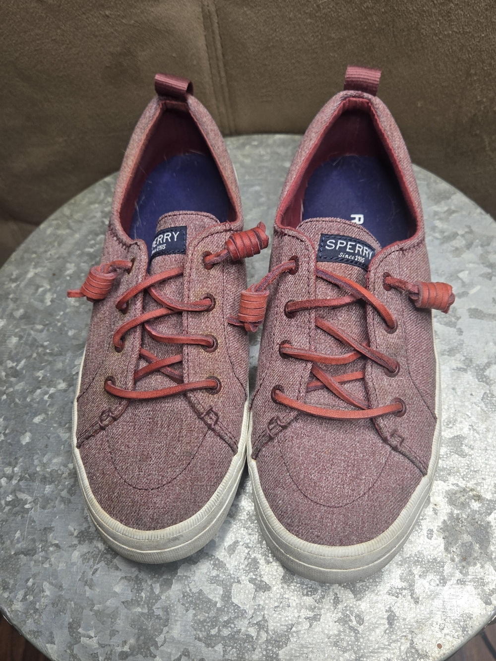 Sperry Women’s Burgundy Heather Casual Sneakers Size 7.5